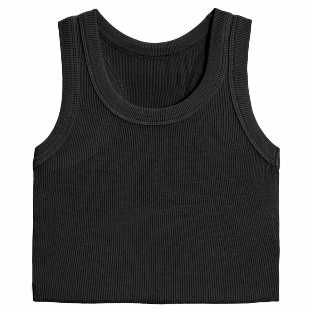 NEW SUZETTE COLLECTION kids' ribbed tank top in black